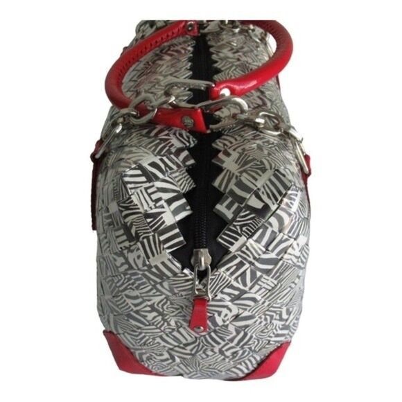 Nahui Ollin Black and White Zebra Satchel - Picture 4 of 13